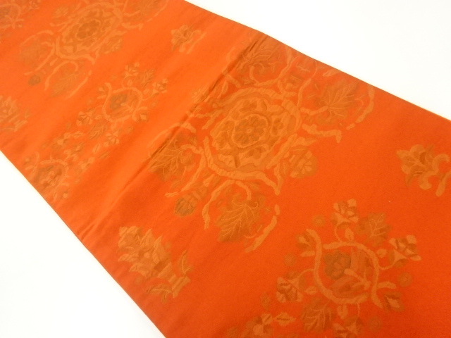 JAPANESE FUKURO OBI / WOVEN FLOWER ARABESQUE